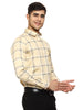 Men's Shirt Checkered Cotton (Yellow)