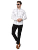 Men's Shirt Checked Black White