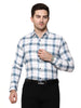 Men's Shirt Checked White Blue