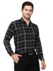 Men's Shirt Checked Black White