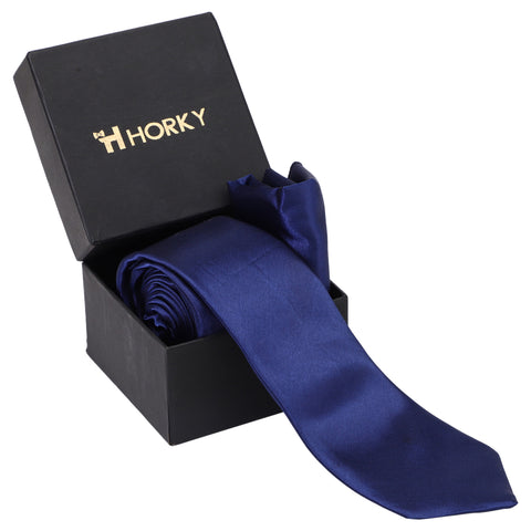 Horky Buy Online Men's Necktie Plain (Blue)