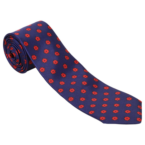 Horky Buy Online Men's Necktie Checkered Pattern Design (Blue, Red)