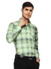Men's Shirt Checkered Cotton (Green)