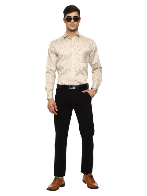 Men's Shirt Dot Pattern Cotton (off white)