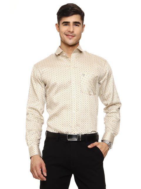 Men's Shirt Dot Pattern Cotton (off white)