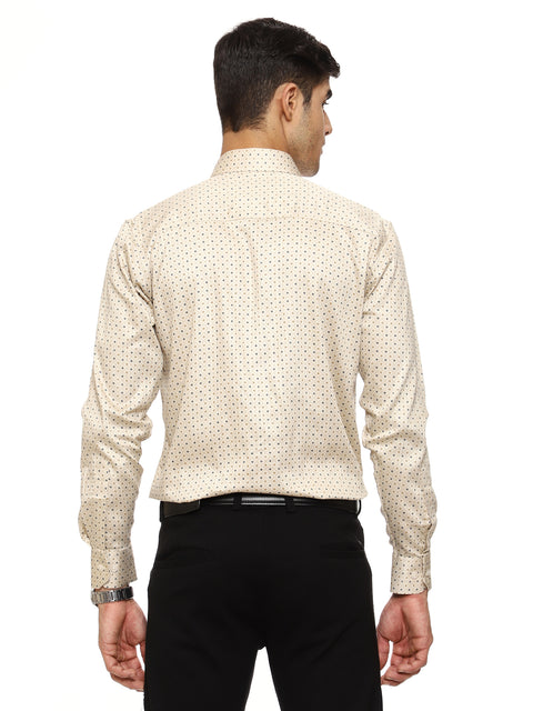 Men's Shirt Dot Pattern Cotton (off white)