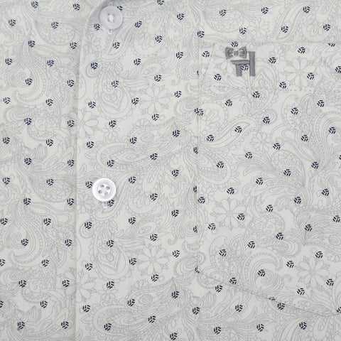 Men's Shirt Dot Pattern Cotton (White)