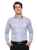 Men's Shirt Check Pattern Cotton (Blue)