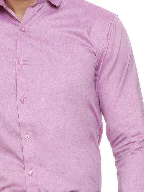 Men's Shirt Plain Cotton (Pink)
