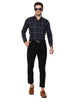 Men's Shirt Checked Navy Blue